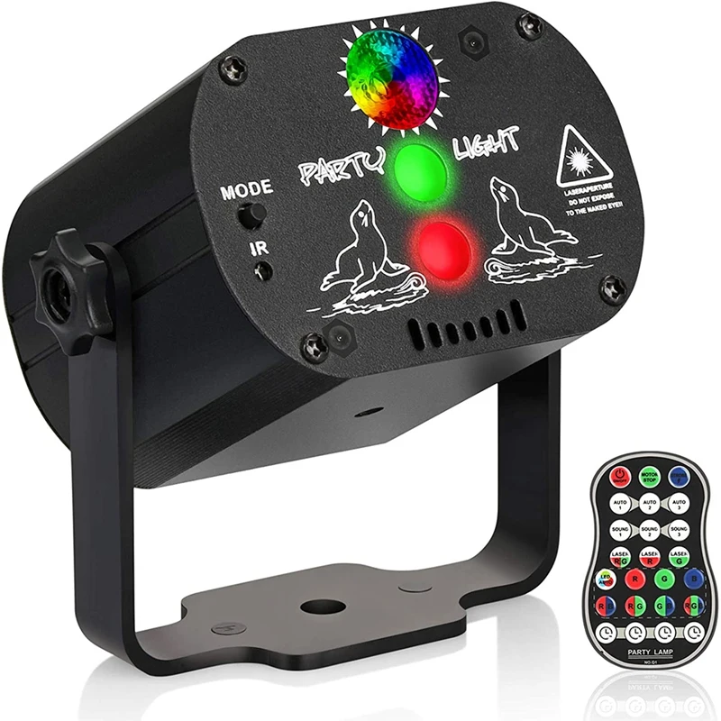 

Праздничное освещение s, дискотечное сценическое освещение s, 60 светодиодных узоров, проекционный эффект, стробосветильник с дистанционным ...