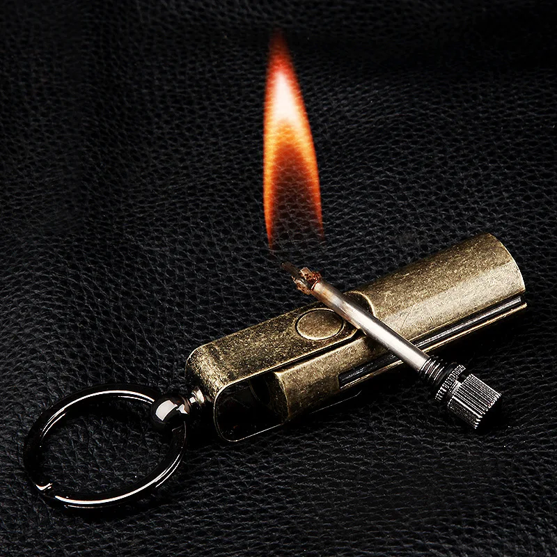 

10000 Matches Keychain Kerosene Lighter Torch Creative Portable Cigarette Smoking Accessories Waterproof Windproof Gifts For Men