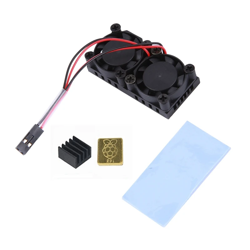 

Двухвентиляторный радиатор для Raspberry Pi 3 / 3B + /4B