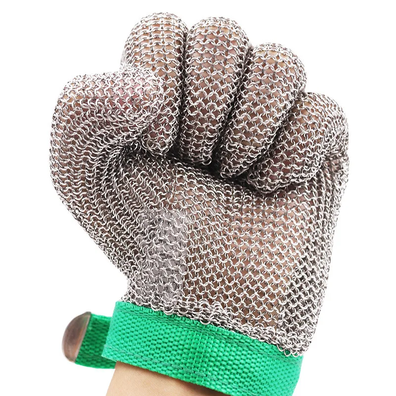 

New Stainless Steel Ring Mesh Gloves Anti Cut Knife Resistant Chain Mail Hand Protection Kitchen Butcher Glove