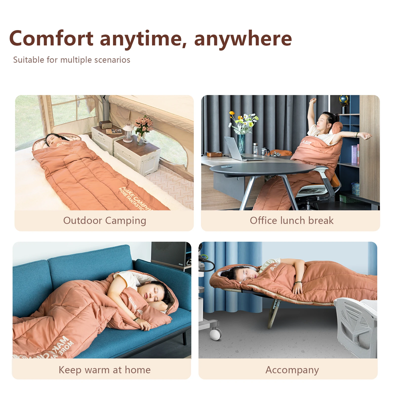 BSWOLF спальный мешок утолщенный для взрослых одиночный портативный кемпинга зимы