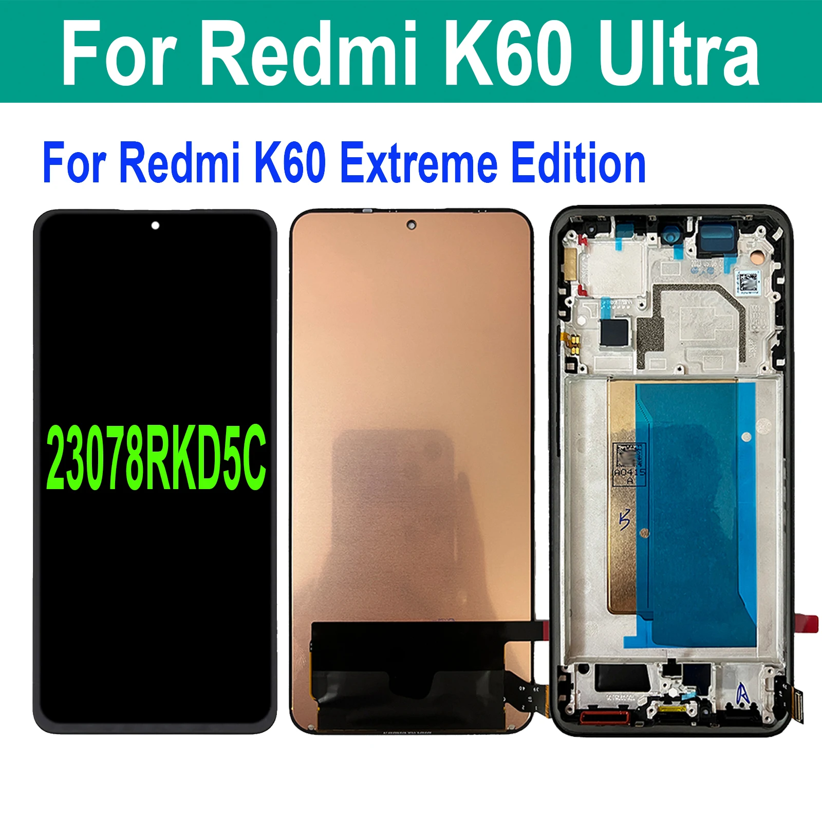 OLED дисплей для Xiaomi Redmi K60 Ultra LCD Extreme Edition 23078RKD5C сенсорный экран дигитайзер в сборе