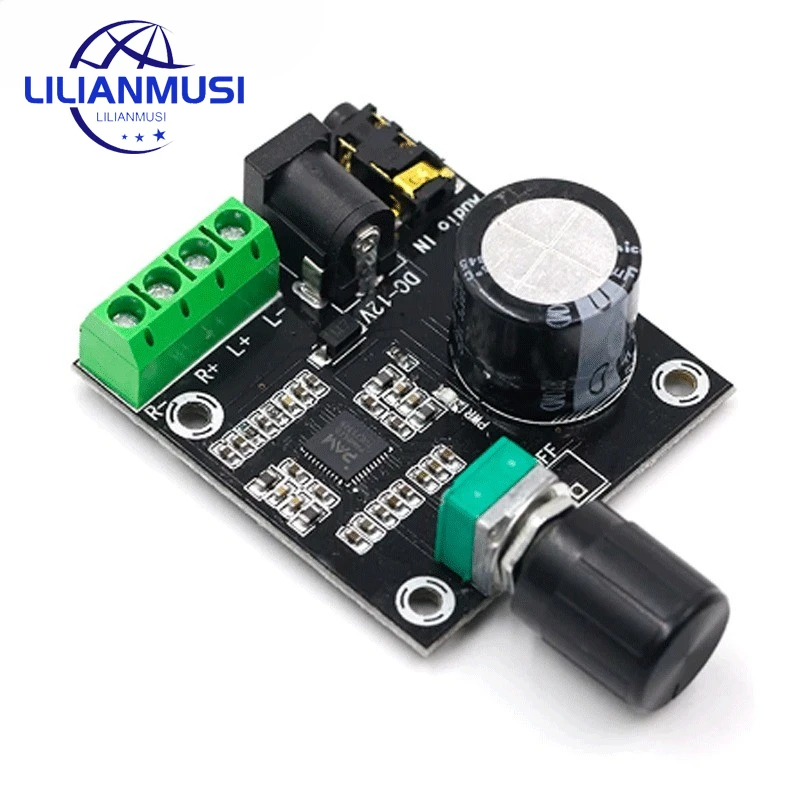 Супер тонкий 2x15 Вт PAM8610 Класс D Цифровой двойной мощности аудио усилитель плата 12 в черный