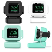 retro silicone watch charging holder stand for apple watch 42mm 38mm 44mm charger dock for iwatch series 7 6 5 4 3 2 1 bracket