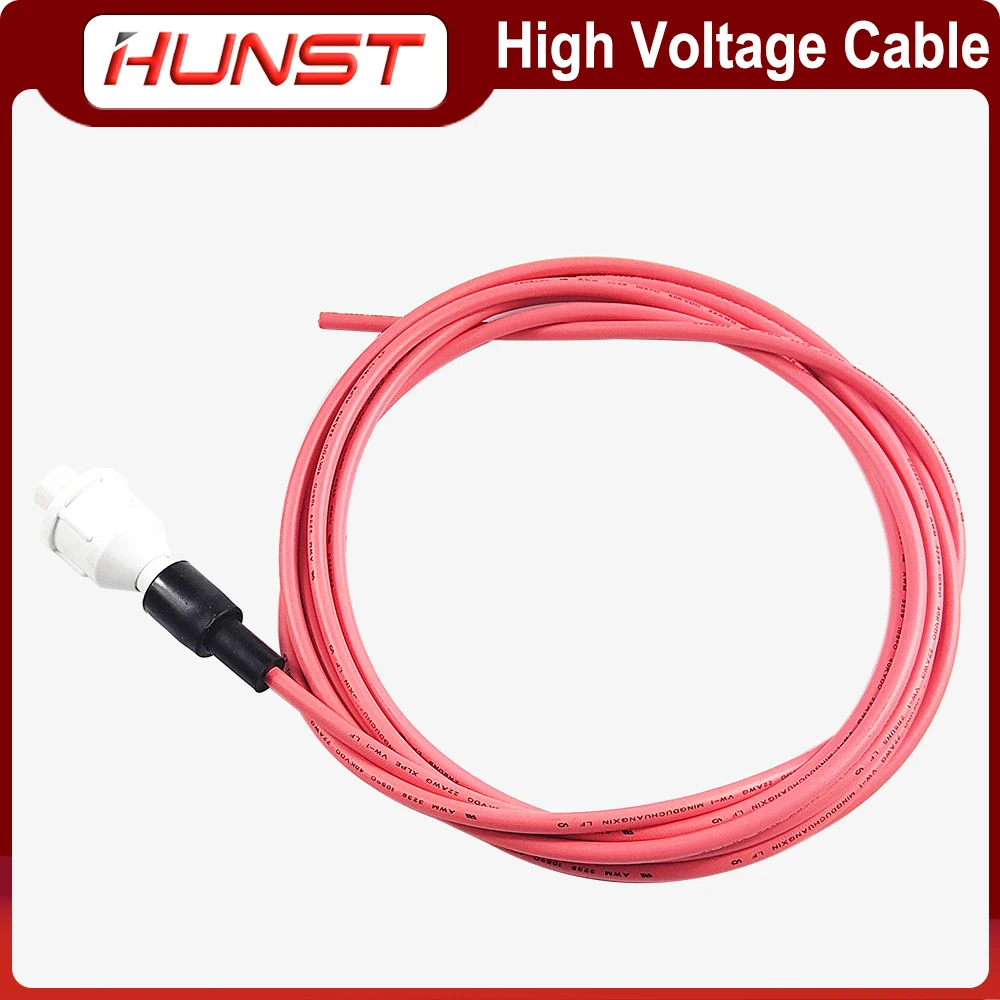 HUNST 40KV High Voltage Cable Red Positive Lead Wire 3Meters for Co2 Laser Power Supply and Laser Tube Cutting Engraving Machine enlarge