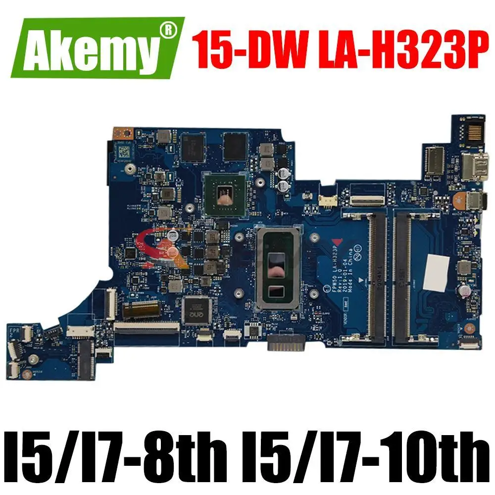 

LA-H323P Motherboard For HP 15-DW 15-DW0037WM 15S-DU Laptop motherboard Mainboard with I5 I7 8th Gen 10th Gen CPU VGPU DDR4