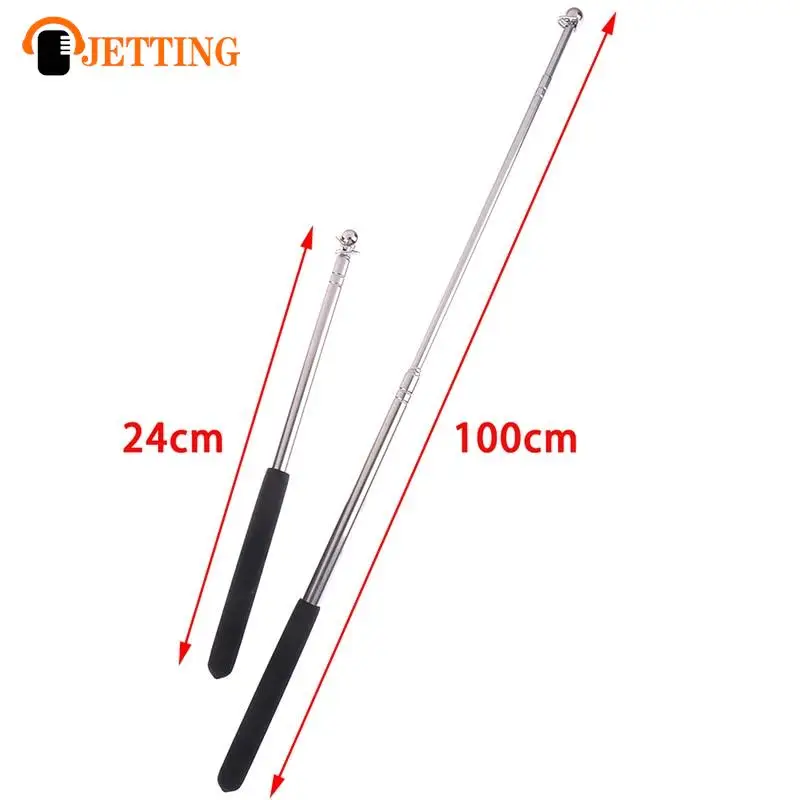 

1 шт. черная стрейч-указка, сенсорная ручка для доски, фетровая головка, телескопический стержень из нержавеющей стали, указка для учителей, 1 метр