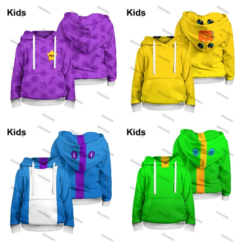 

Long Sleeve Coat Brawers Crow and Star,Leon Child Kids Sweatshirt Shooting Game 3d Hoodie Jacket Girls Harajuku Boys Clothes