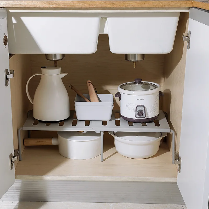 

Layered Shoe Hanger Rack Kitchen Space Saving Shelving Household Room Dormitory Plastic Shoes Slippers Telescopic Storage Rack