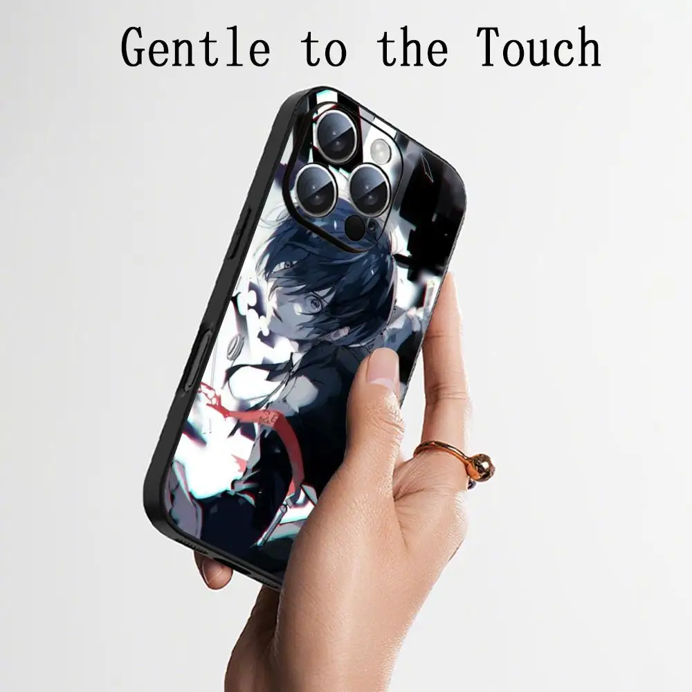 Фото Суперкрутой чехол для телефона с аниме-принтом Persona 3 для iPhone 17, 16, 15, 14, 13, 12 Plus, Mini, Pro, Max – мягкий, черный, противоударный №2