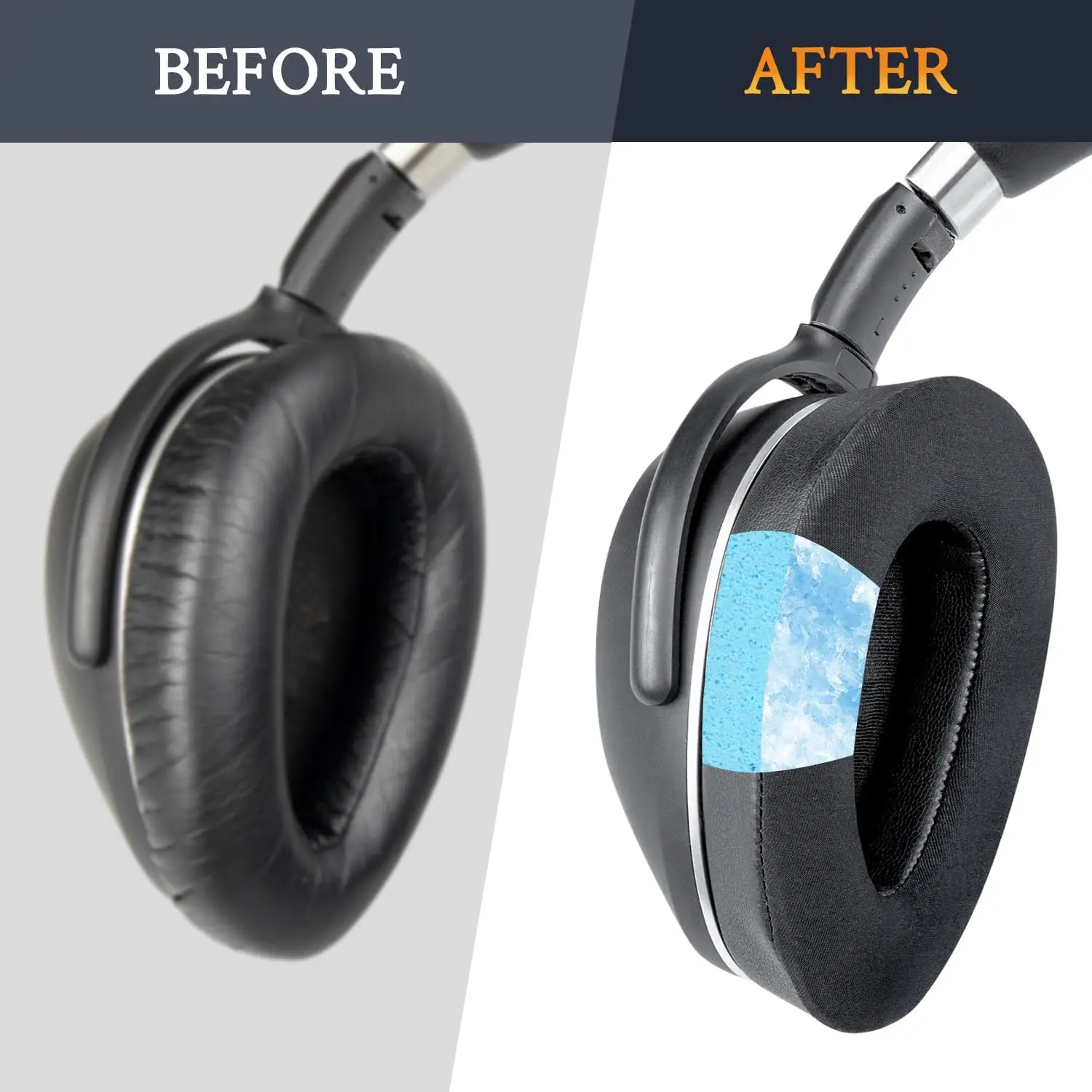 Замена охлаждающих гелевых амбушюр PXC480 для Sennheiser PXC550 PXC 550-II MB660 UC MB 660 MC амбушюры