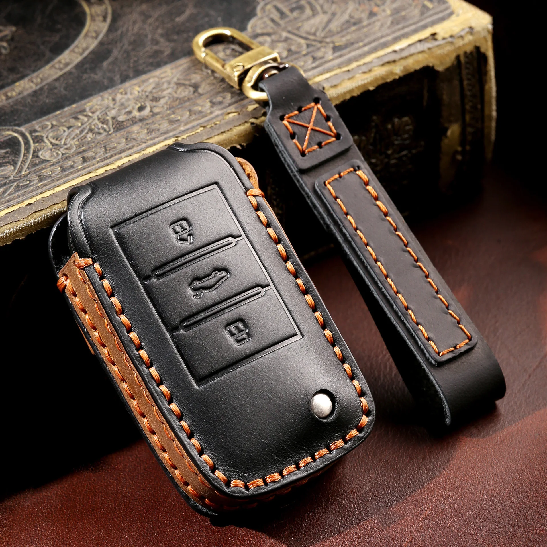 

Genuine Leather Car Key Cover Case Fob Keyring Shell for Roewe RX5 350 360 750 for MG MG5 ZS GT GS MG3 MG6 MG7 EZS HS EHS ZS EV