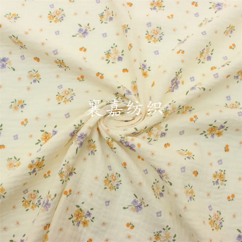 Новинка двойная марля маленькая Хлопковая пижама с цветочным рисунком детское