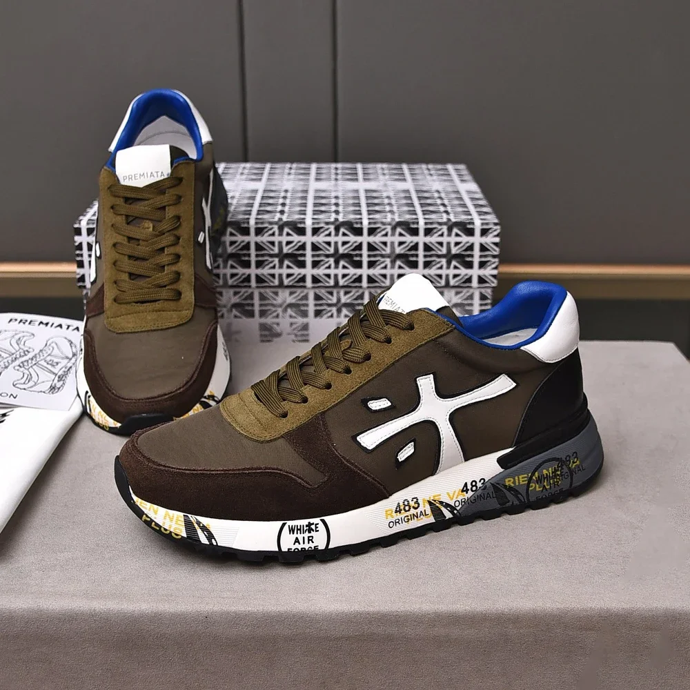 PREMIATA/мужская легкая роскошная замшевая дышащая повседневная спортивная обувь с