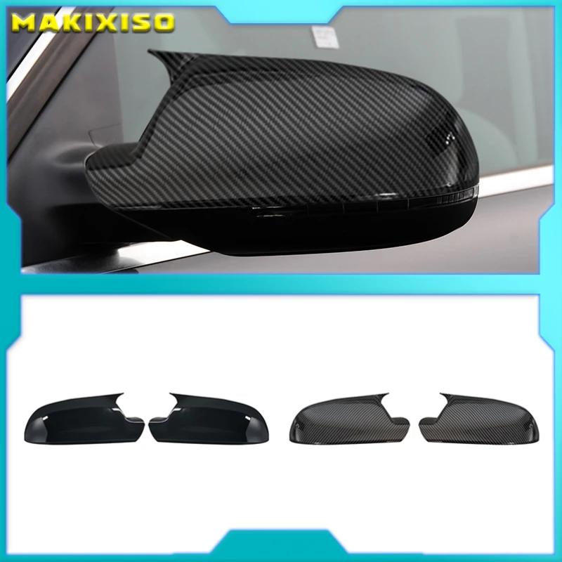 

2 Prices Rearview mirror Cap ABS Replacement Carbon Fiber Look Mirror Cover for Audi A3 8P A4 A5 B8.5 S5 RS3 RS4 RS5