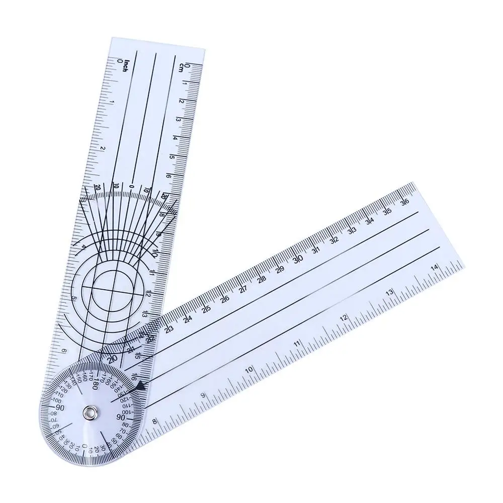 

Office Supplies Multi-Ruler Orthopedics Protractor 360 Degree Measuring Ruler Joint Ruler Goniometer Ruler Spinal Ruler