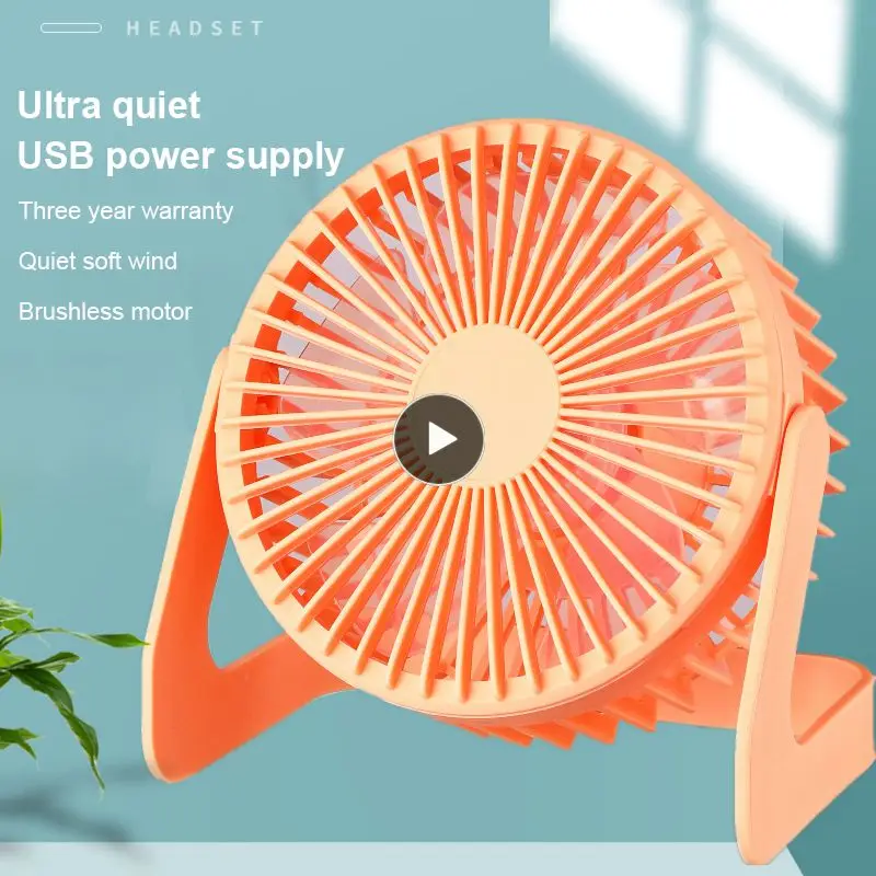 

Strong Airflow Electric Fans Usb Charging Desktop Fan Mini Adjustable 360 Degree Rotating Summer Air Cooler For Home Office