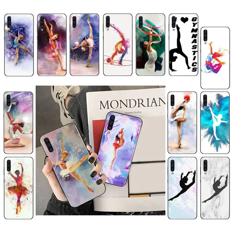 

Love Gymnastics Oil Painting Phone Case For Samsung A41 A31 A50 A32 A11 A12 A02 A52 A21 M31 A72 A51 A70 A71 A21S