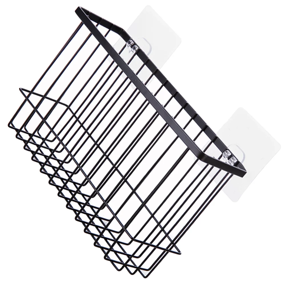

Small Storage Basket Wall Sundries Holder Hanging Metal Baskets Iron Organizing Rack Kitchen Shelf Wire Organizer