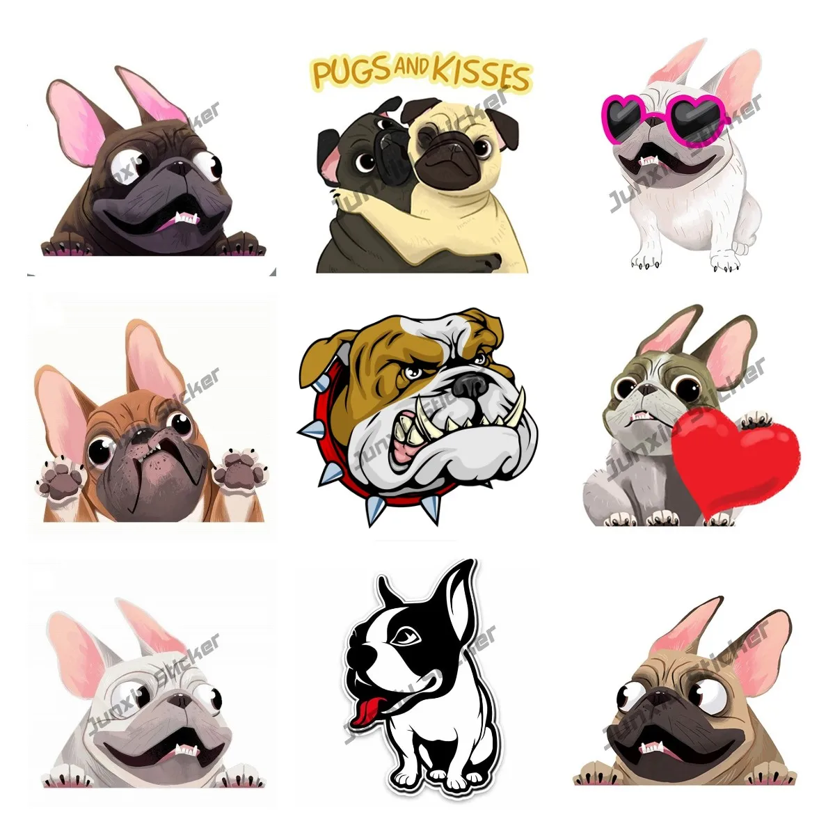 

Cartoon Stickers French Bulldog Dog Car Decal Vinyl Car Accessories Custom Auto Window Door Wall Car Sticker Decoration KK13cm