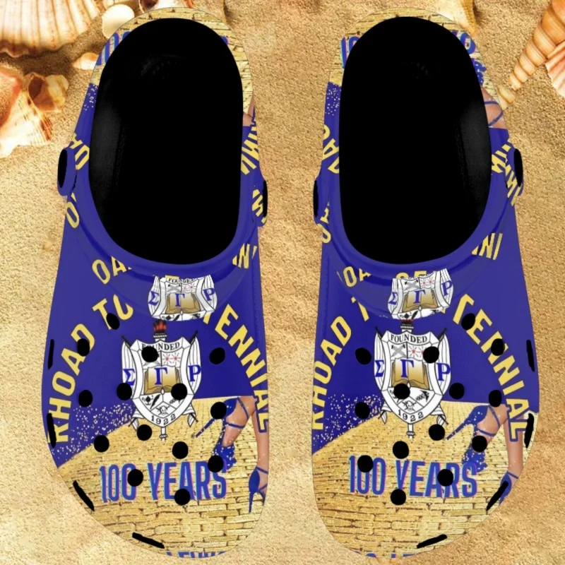 

Twoheartsgirl Sigma Gamma Rho Women's Slippers Heel Strap Flat Soft Sole Nursing Hole Shoes Casual Breathable Sandals Zapatos