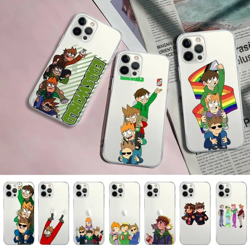 

YNDFCNB Eddsworld Phone Case for iPhone 11 12 13 mini pro XS MAX 8 7 6 6S Plus X 5S SE 2020 XR clear case