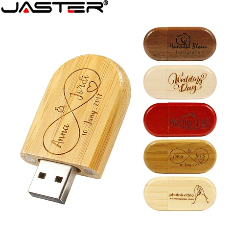 Деревянные флешки JASTER USB 2.0 128/64/32 ГБ