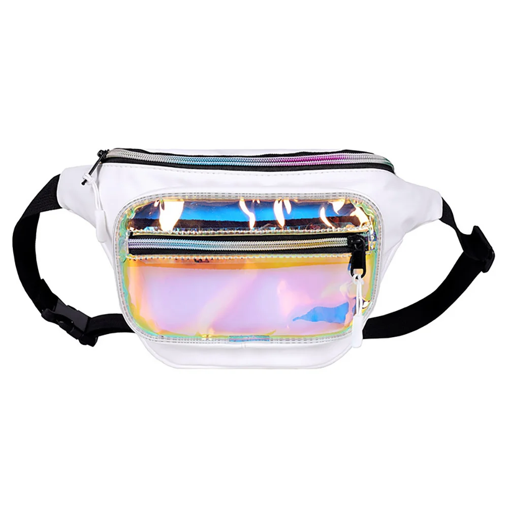 

Waist Fanny Beach Clear Transparent Pouch Women Multifunctional Outdoor Packs Body Girl Belt Womens Fashion Hip Holographic 80S