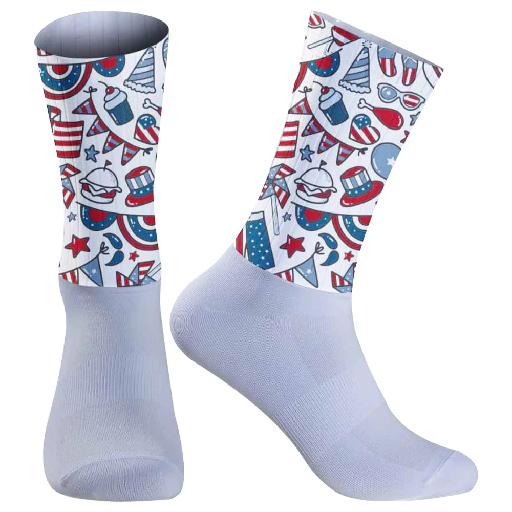 Бесшовные компрессионные носки уличные велосипедные новые противоскользящие