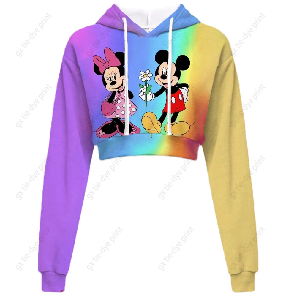 

Женский короткий топ с длинным рукавом и капюшоном, Свободный пуловер