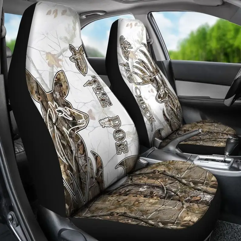 

HuntingThe Buck And The Doe Camo Car seat cove Luxury Seat Covers, Galaxy Seat Covers, Custom Front Car Seat Covers, Pair of Cov