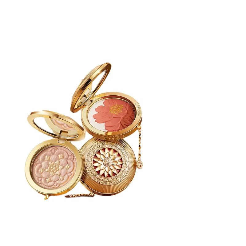 

Two-Tone Blush Highlight Makeup Palette Brightening Natural Nude Makeup Repair