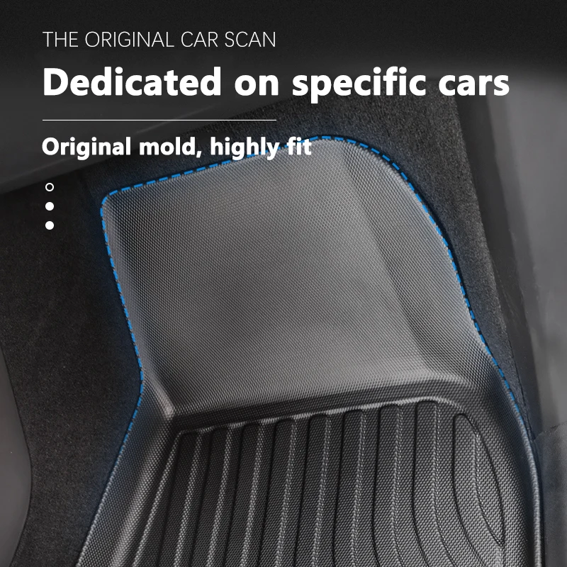 Коврик для ног из ТПЭ водонепроницаемые коврики пола подходит Tesla Model X коврик на 6