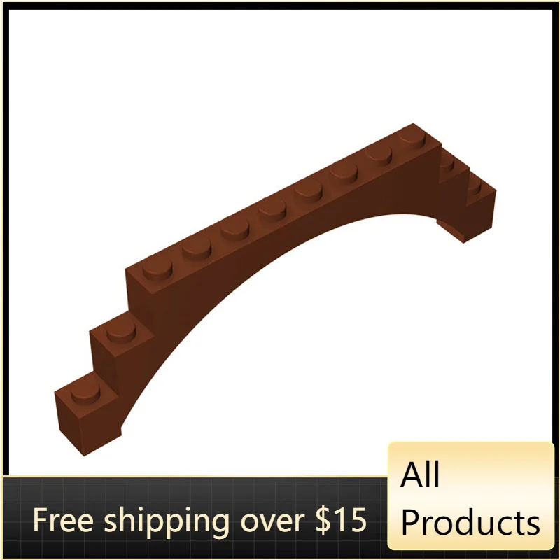 Высокотехнологичные сборные детали 18838 14707 1x12x3, набор изогнутых строительных блоков, сменные детали, игрушки для детей, подарки, 10 шт.