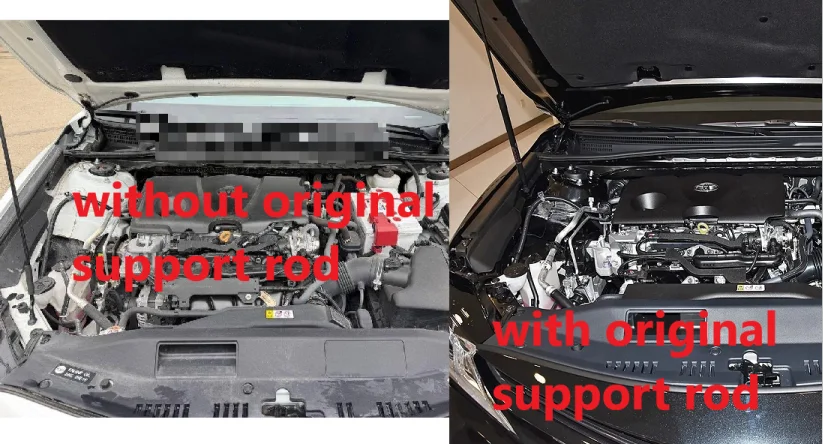 Комплект из 2 газовых упоров капота для Toyota Camry XV70 (2017-2023, 2024) 9-го поколения, модифицированные амортизаторы для подъема переднего капота (art.: 3920da2ff04bc) - 3920da2ff04bc