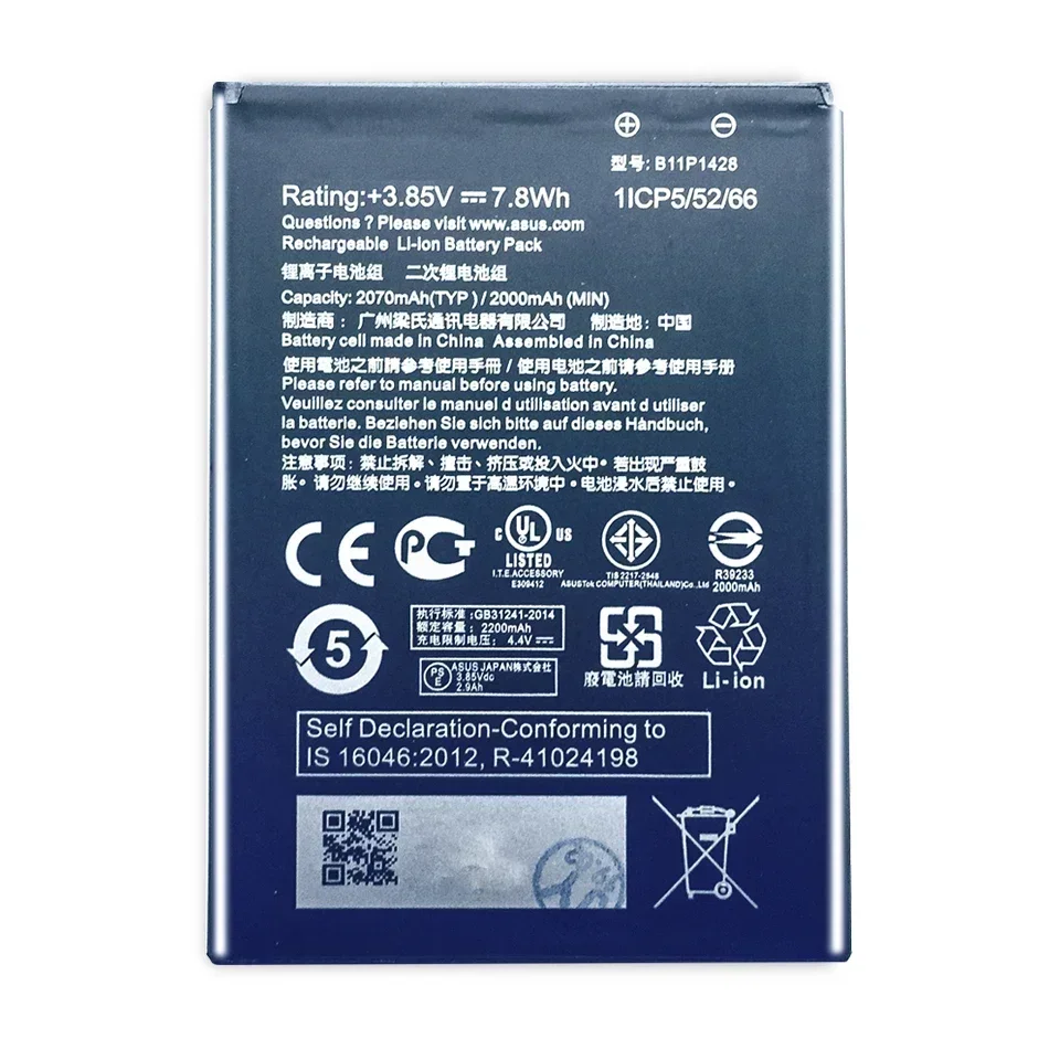 B11P1428 2000 мАч Высококачественная сменная батарея для мобильного телефона ASUS ZenFone