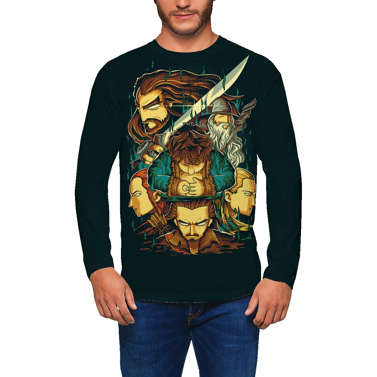 

Мужской осенне-весенний Топ с длинным рукавом