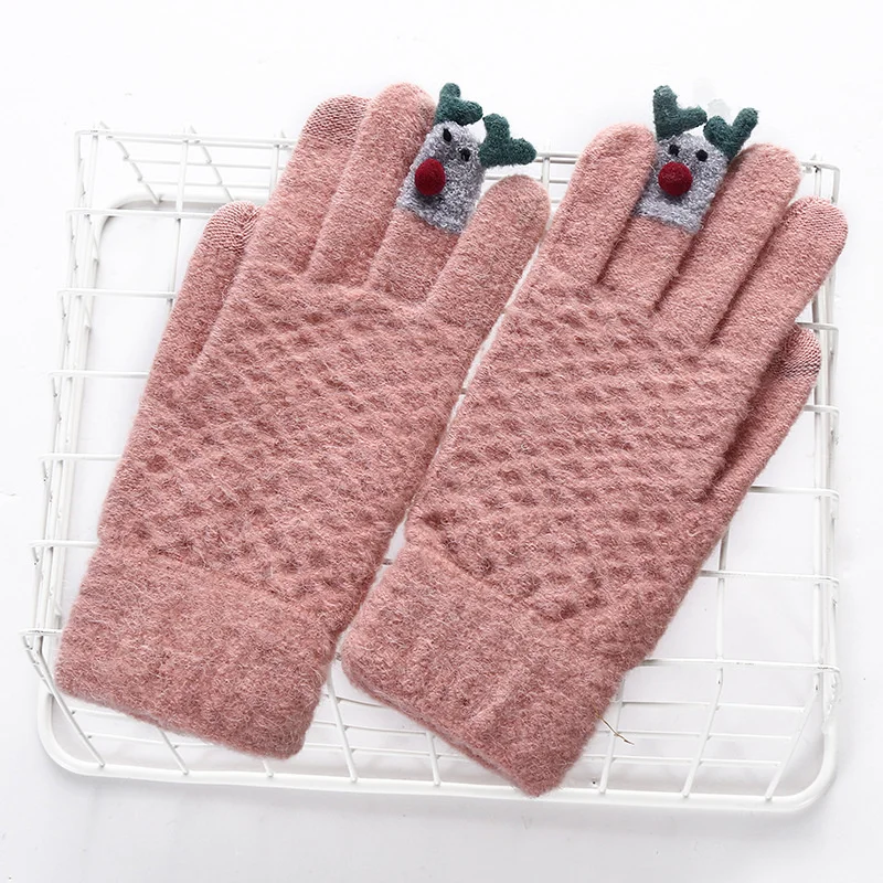 

018-1 New Gloves Women's Winter Warm Touch Screen Women's Winter Gloves Wholesale factory sells one directly for distribution