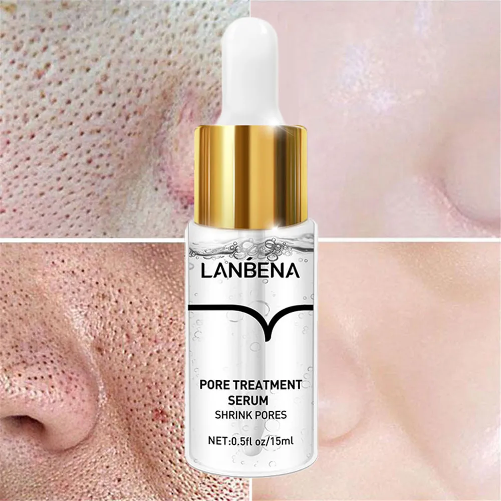 

LANBENA Pore Shrink Serum Moisturizing Oil Control Essence Remove Blackheads Acne Treatment Whitening Skin Care Beauty Health