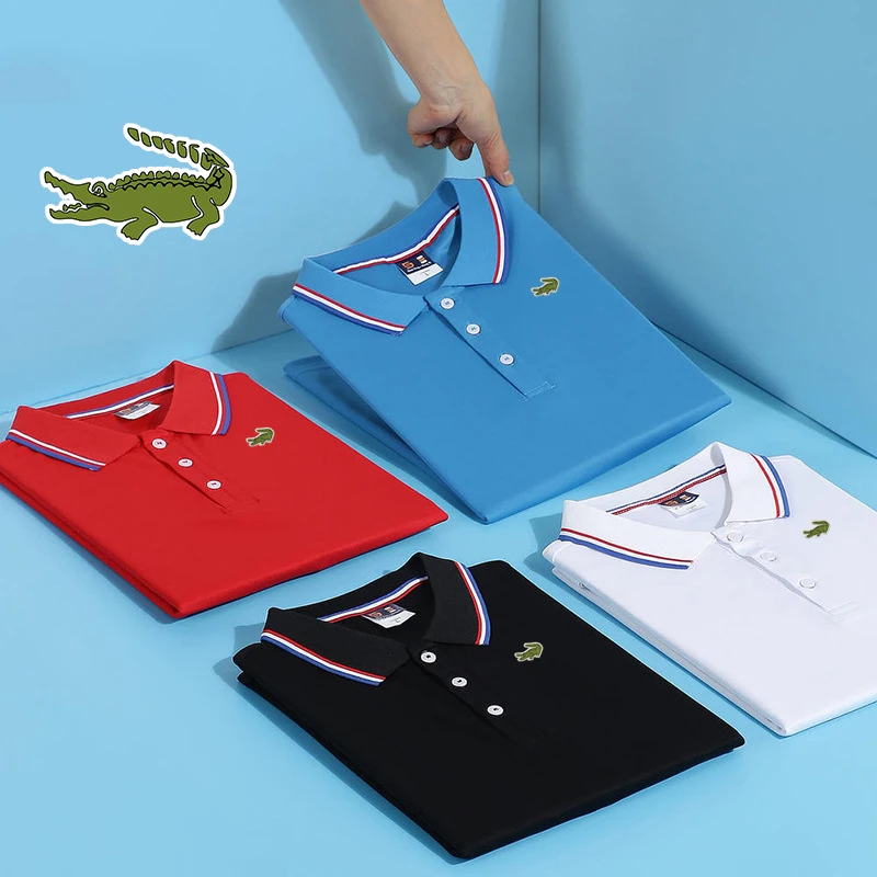 

Men's cotton printed polo shirt spring, summer and autumn new business leisure high quality Lapel shirt