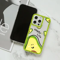 ultra thin fashion avocado phone case for iphone 7 8 plus xr x xs se 11 12 13 mini pro max soft silicone cover