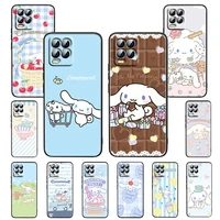 anime cinnamoroll baby for oppo realme gt neo master edition 9i 8 7 pro c21 narzo 30 soft silicone black phone case fundas cover