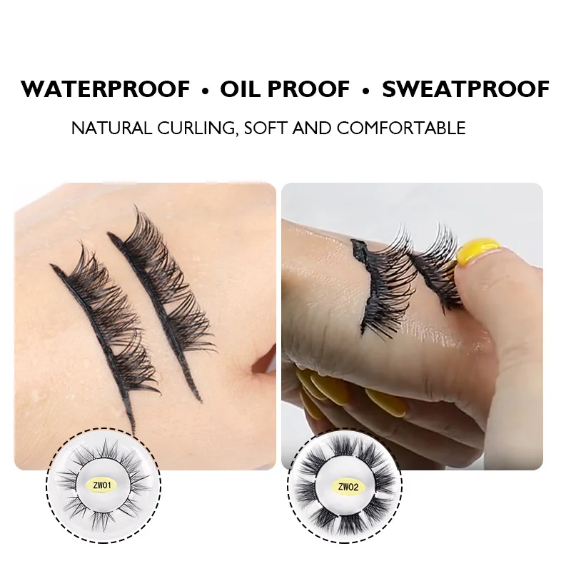 3D сегментные натуральные завивающие норковые трехмерные накладные ресницы