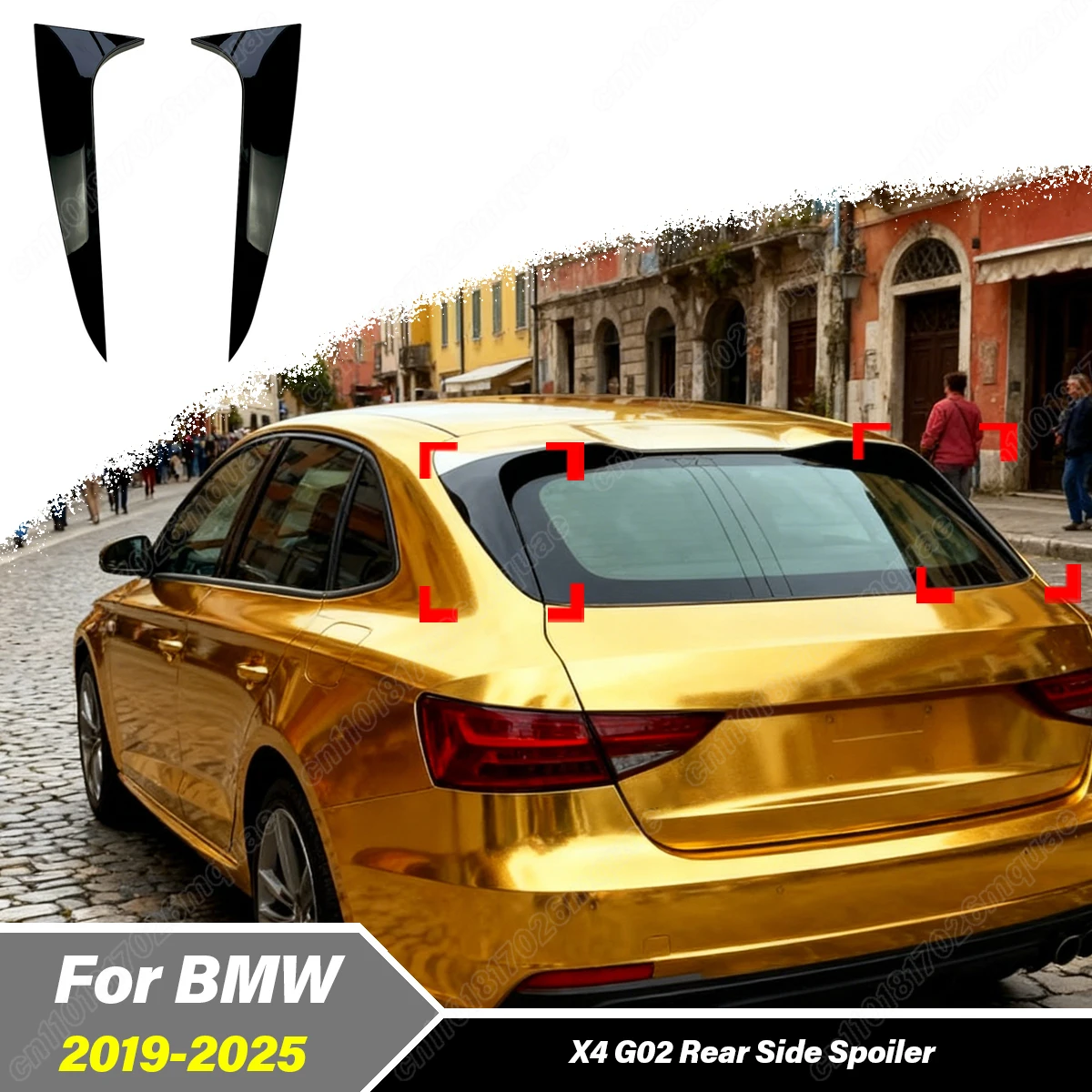 Фото Для BMW X4 G02 2019 2020 2021 2022 2023 2024 2025 автомобильный задний стеклянный нож для ветра хвостовой боковой сплиттер декоративный комплект кузова №1