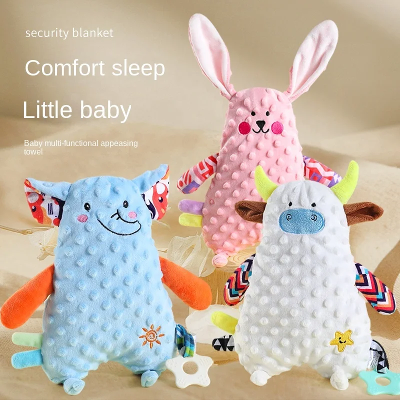 

Cute Plush Stuffed Animal Toys Lovey Safety Blankets Baby Sleeping Soothing Comforting Towel Baby Comfort Toy Blanket