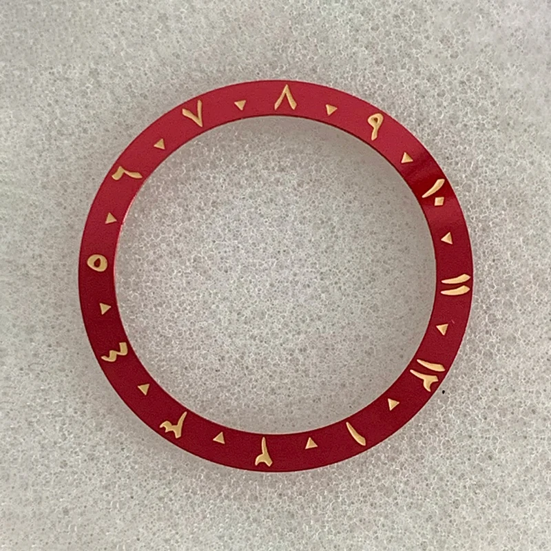 38mm Aluminum Bezel Insert Arabic Numerals Ring Inner Diameter 30.5mm Fits 40mm Men Watch Bezel Replacement Modify Parts