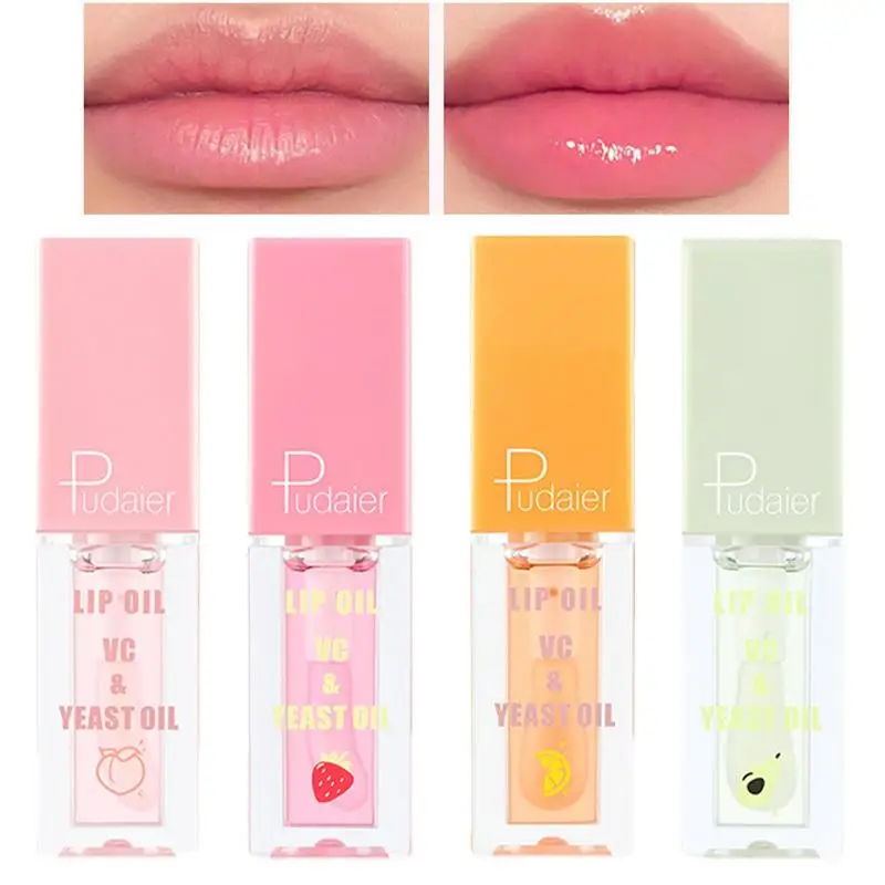 

Plumping Lip Oil | 4Pcs Hydrating Tinted Lip Balm | Long-lasting Non-sticky Lip Gloss Bulk for Lip Care Create a Natural Lip Mak