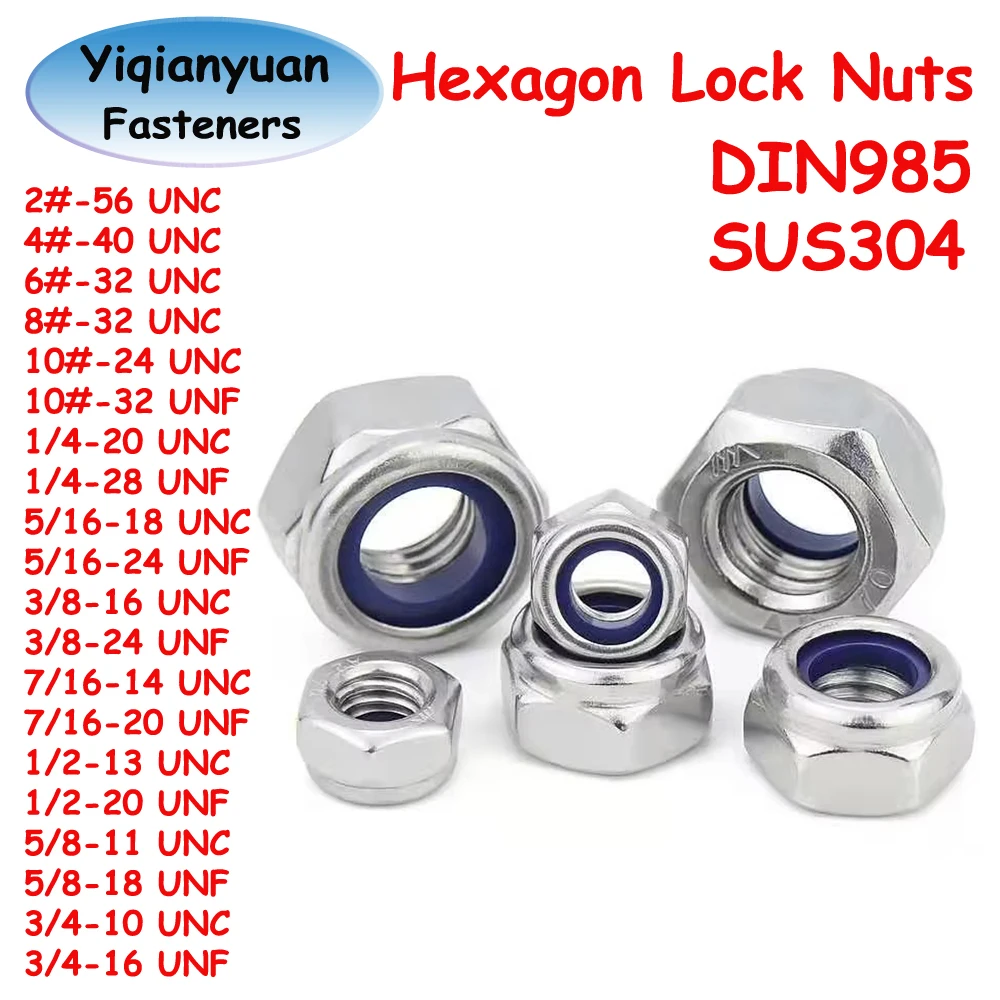 

Самоконтрящиеся гайки Yiqianyuan 2#-10#, нержавеющая сталь