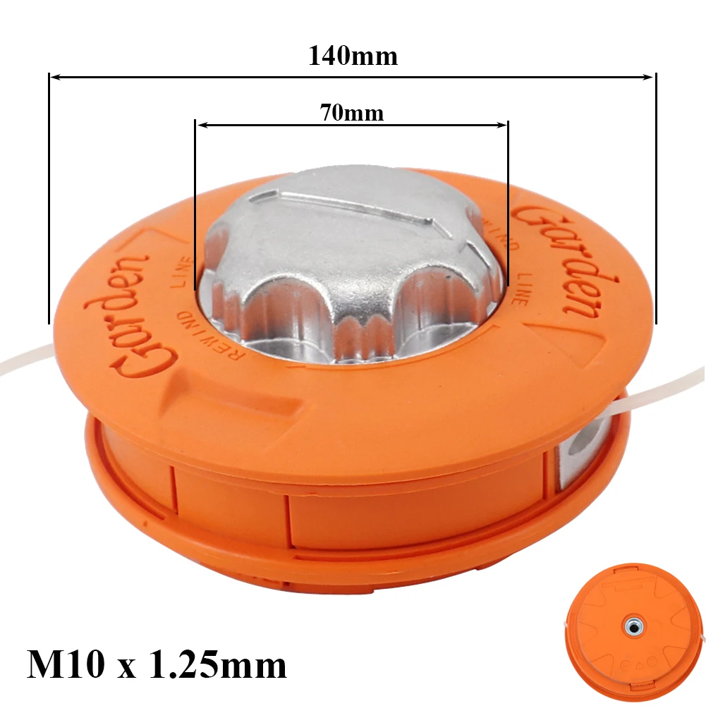 

Universal M10 Aluminum Nylon Brush Mower Bump Spool Grass Trimmer 2 Lines Cutter Head Thread Line String Saw Grass Brush Mower