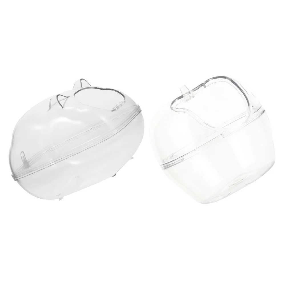 

2Pcs Clear Hamster Bathrooms Hamster Sand Bath Containers Plastic Hamster Bathrooms